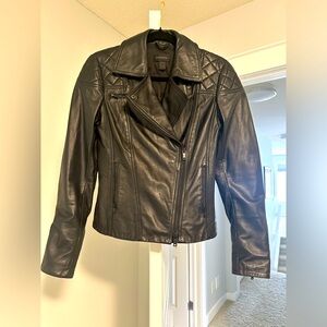 Danier black leather jacket